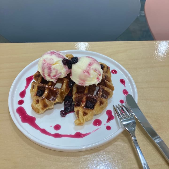 블루베리 크로플