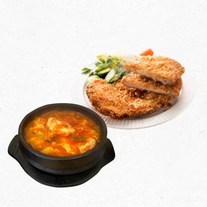 세트2(돈까스 + 순두부찌개)