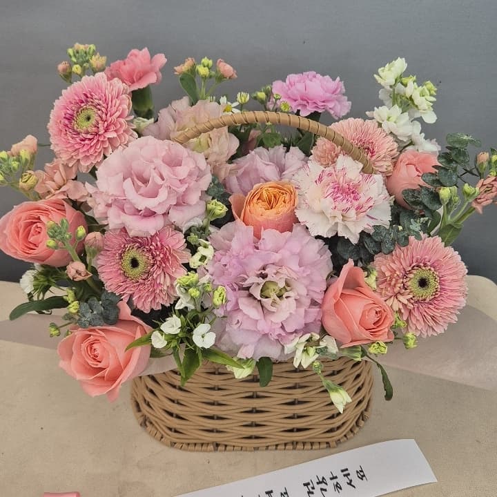 꽃바구니(S)원하시는색톤을 알려주세요(파스텔.진한색등)