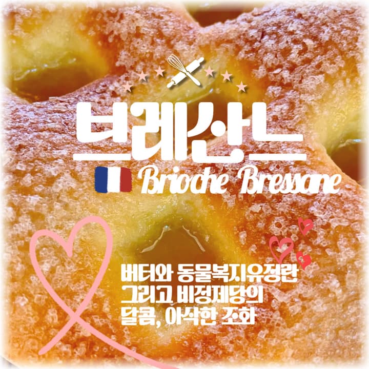 버터의 풍미가득한 브리오슈 브레산느
