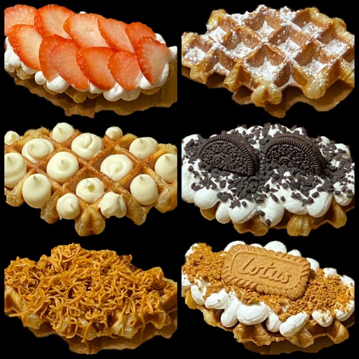 아메리카노1잔🥤+ 크림치즈 크로플🧇